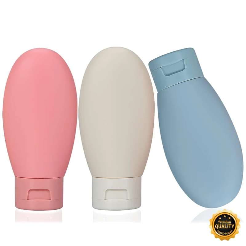 Shampoo Bottles Set, Travel Size Empty Refillable Plastic Bottles, Leak Resistant Toiletry Containers for Shampoo, Conditioner, Lotion, Body Wash, Liquid Soap
