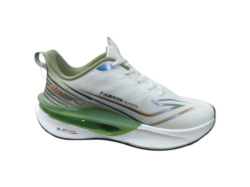 Fabros Men's White & Olive Green 3.0 MAX Running Sports Shoes