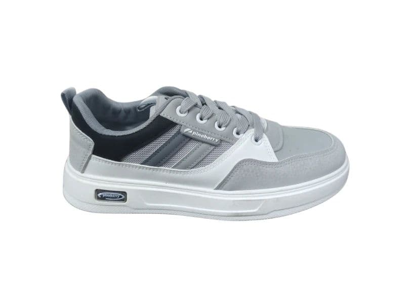 Men's Light Grey & White Casual Sneaker Sports Shoes