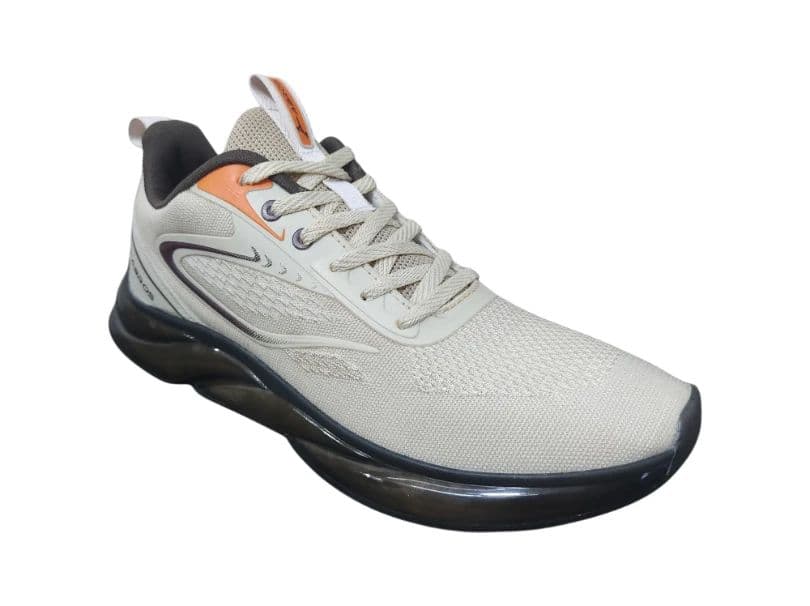 Abros Men's Beige & Orange Comfortable Running Sports Shoes