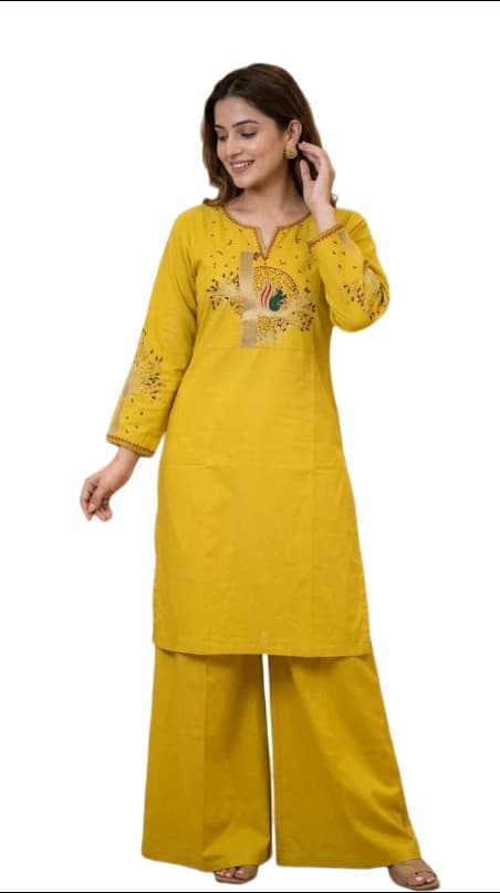 Premium Women's Embroidered Kurta Palazzo Set | Elegant Ethnic Wear for Festive, Casual, Office & Traditional Occasions