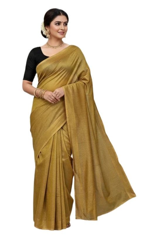 Elegant Golden Tissue Silk Saree for Women with Rich Traditional Drape | Festive & Party Wear Ethnic Collection