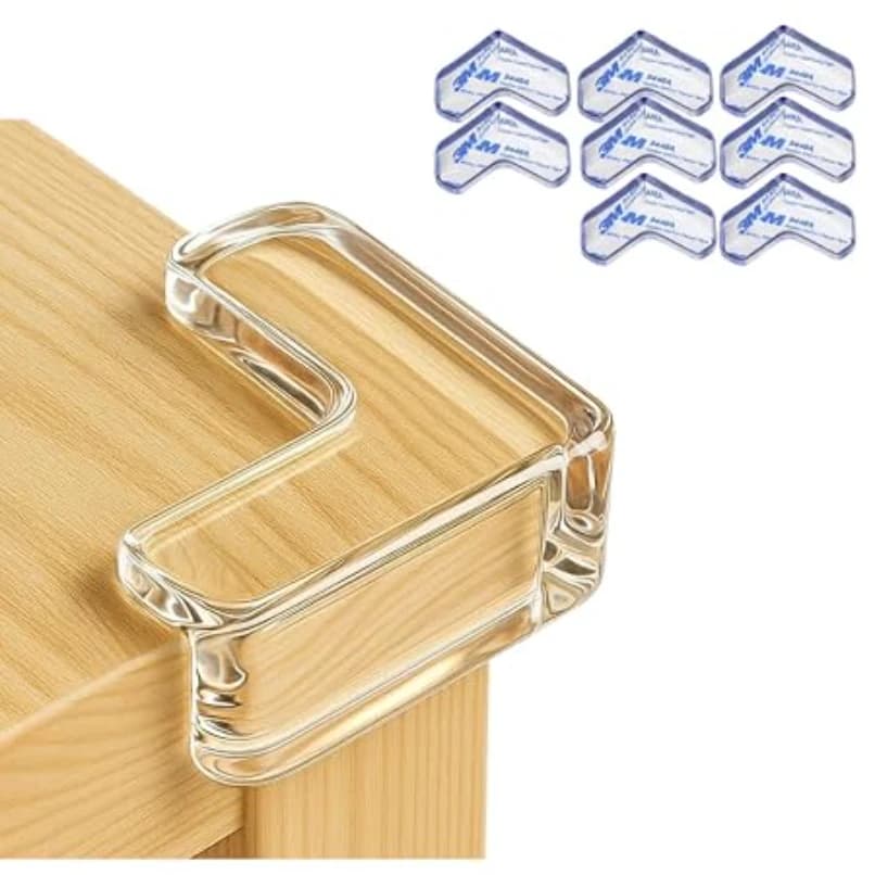 Clear Silicone Corner Protectors for Baby Proofing, Safety Cushion Guards for Sharp Edges on Tables, Furniture, Beds, High Elasticity PVC Material (8)