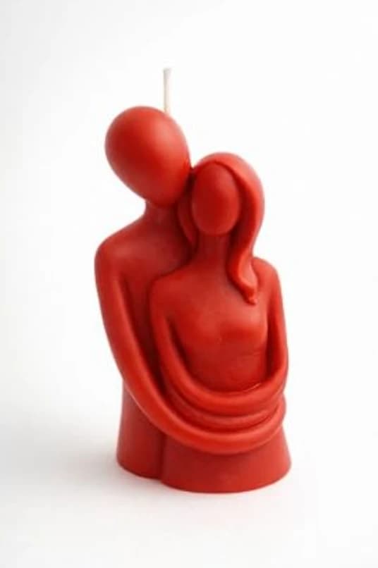 Cute Scented Couple Candle, 100% Soy Wax, Valentine Gift, 12cm Height, 105g, Romantic Decor