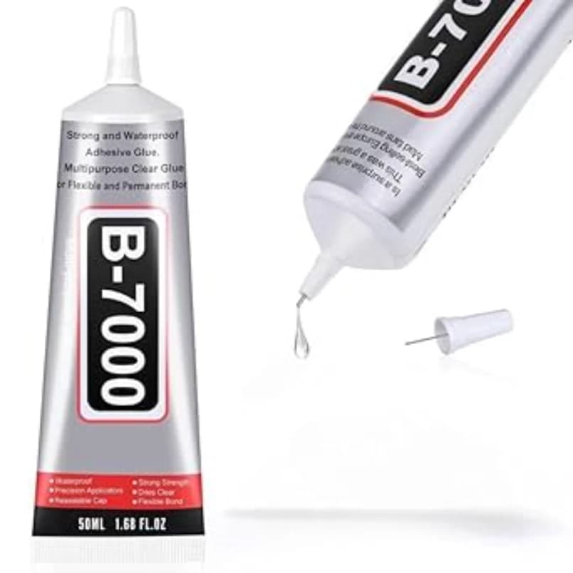B-7000 Multipurpose Clear Adhesive Glue, Waterproof, Strong Flexible Bond, Dries Clear, 50ml