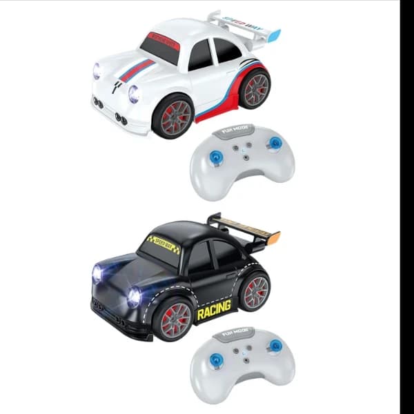 Mini Dream Racing Remote Control Car for Kids (Multi-Functional Toy, 3+ Age, White/Black)