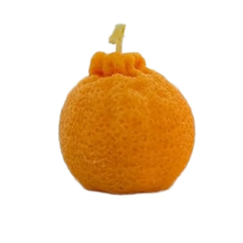 Real Orange Shaped Candle, 100% Soy Wax with Orange Fragrance, 4.5cm x 4cm, 45g Pack (2)