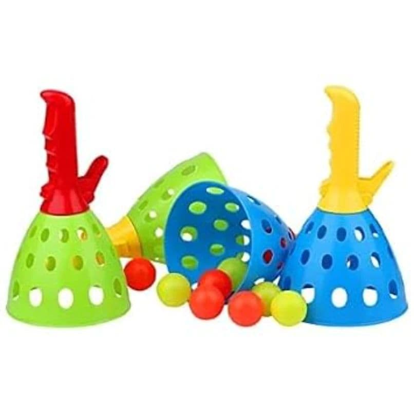 Kids Ball Catch and Toss Game Set with Baskets and Balls | Indoor and Outdoor Catching Game Toy for Boys and Girls | Hand-Eye Coordination Sports Activity Set | Family Fun Play Toy