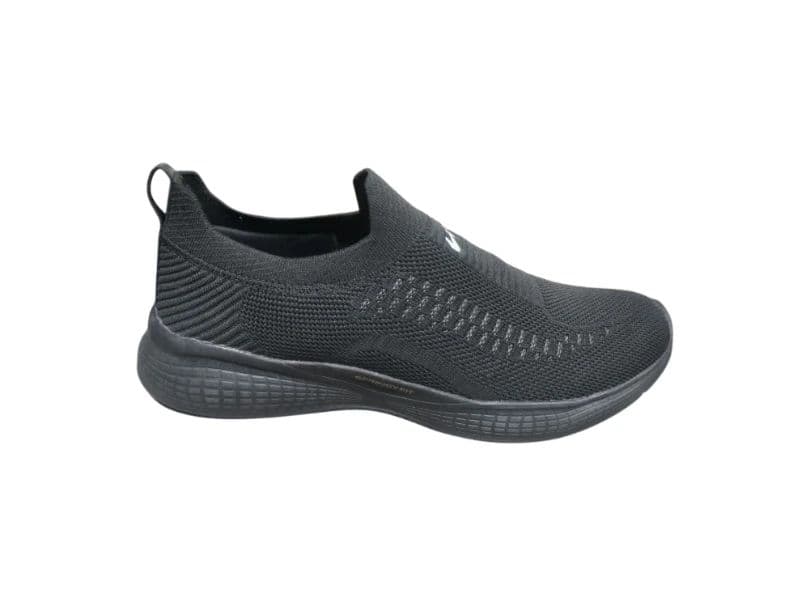 Campus Men's Black Slip-On Walking Shoes with Memory Tech