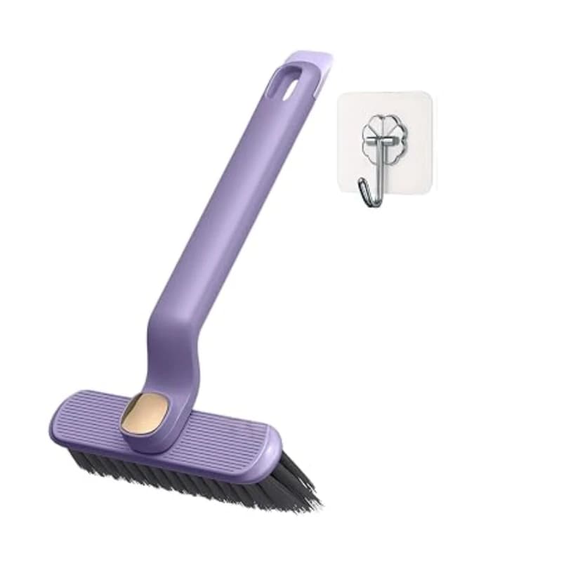 360° Rotating Gap Cleaning Brush with Hard Bristles, Crevice Cleaning Tool for Kitchen Sink, Bathroom Tiles, Window Tracks & Corners (Multicolor) with Hanging Hook