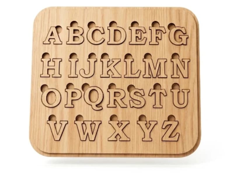Kids Learning Wooden Alphabet Puzzle (A-Z)