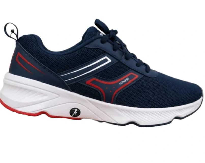 Men's Sports Running Shoes – Navy Blue & Red