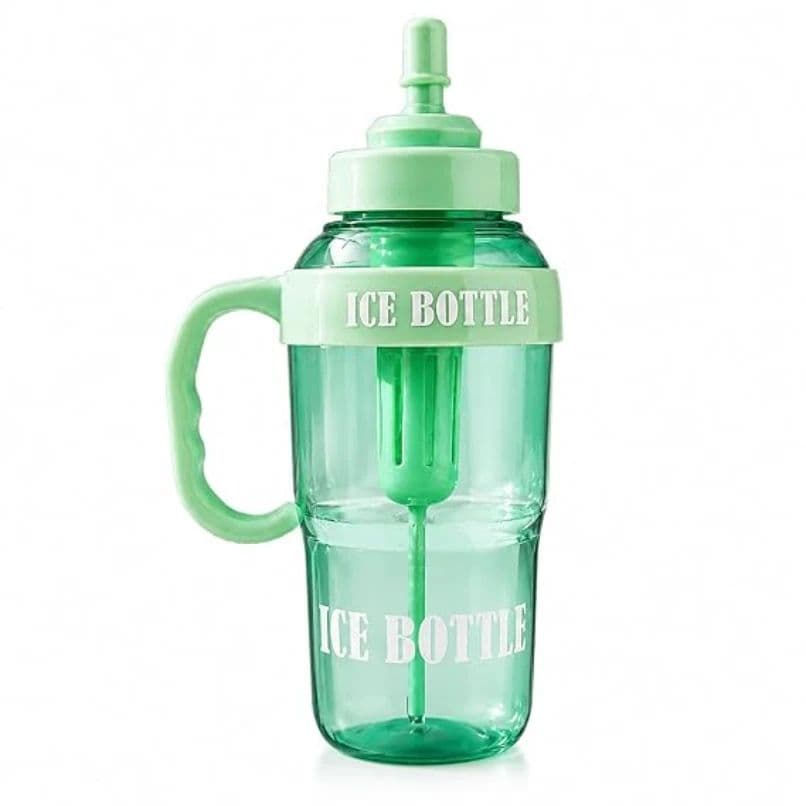 Ice Water Bottle with Ice Stick, Handle & Leak-Proof Lid | Multicolor