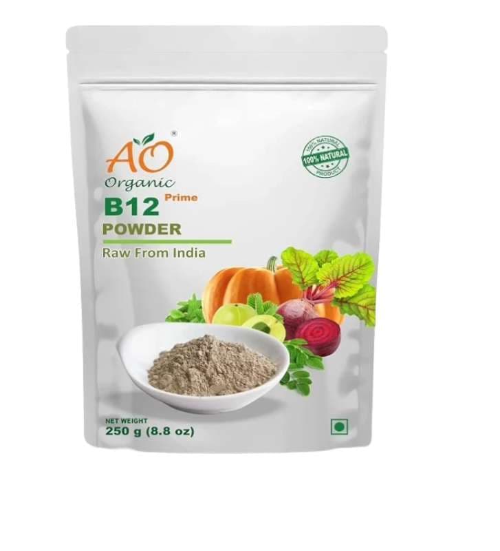 AAYUSH ORGANIC Vitamin B 12 POWDER For Men & Women | Plant Based Vitamin B12 Supplement Helps In Leg Pain, Numbness, Constipation, Memory Loss And Weakness
