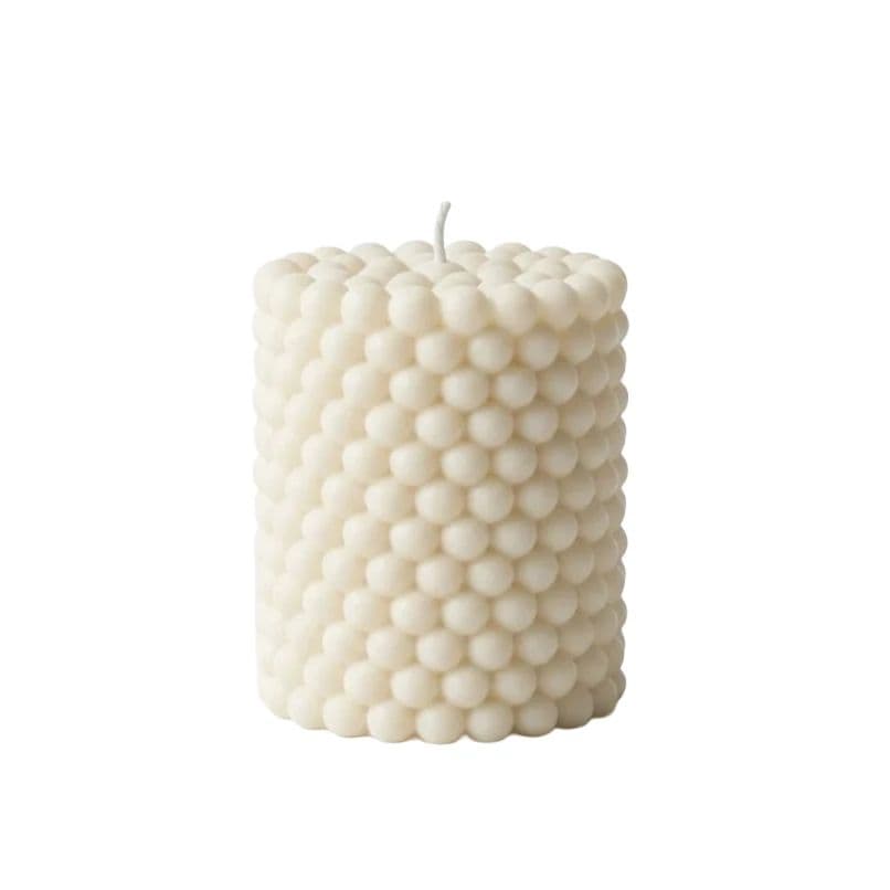 Bubble Design Table Decoration Candle 200 g, Strawbeery Fragrance Candle (White, Pack of 1)