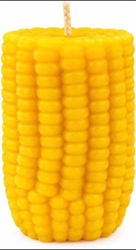 Corn Scented Candle | Decorative Corn Shape Candle | Aroma Candle for Home Décor Candle (Yellow, Pack of 1)
