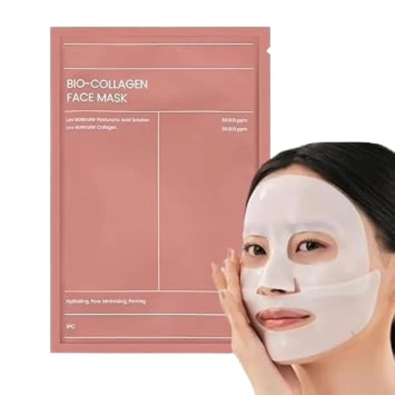 Bio-Collagen Face Mask, 1 Pc | Hydrating Facial Sheet Mask for Soft & Smooth Looking Skin | Moisturizing Skin Care Mask for Daily Facial Care | Suitable for All Skin Types